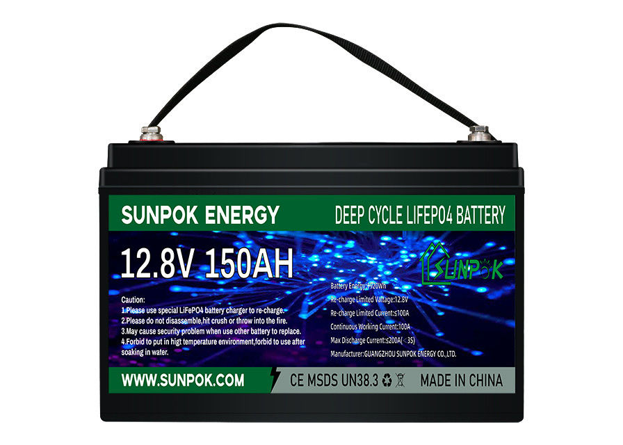 Bluetooth Modüllü RV İçin Hafif LiFePo4 12V 100Ah Derin Döngü Lityum Pil