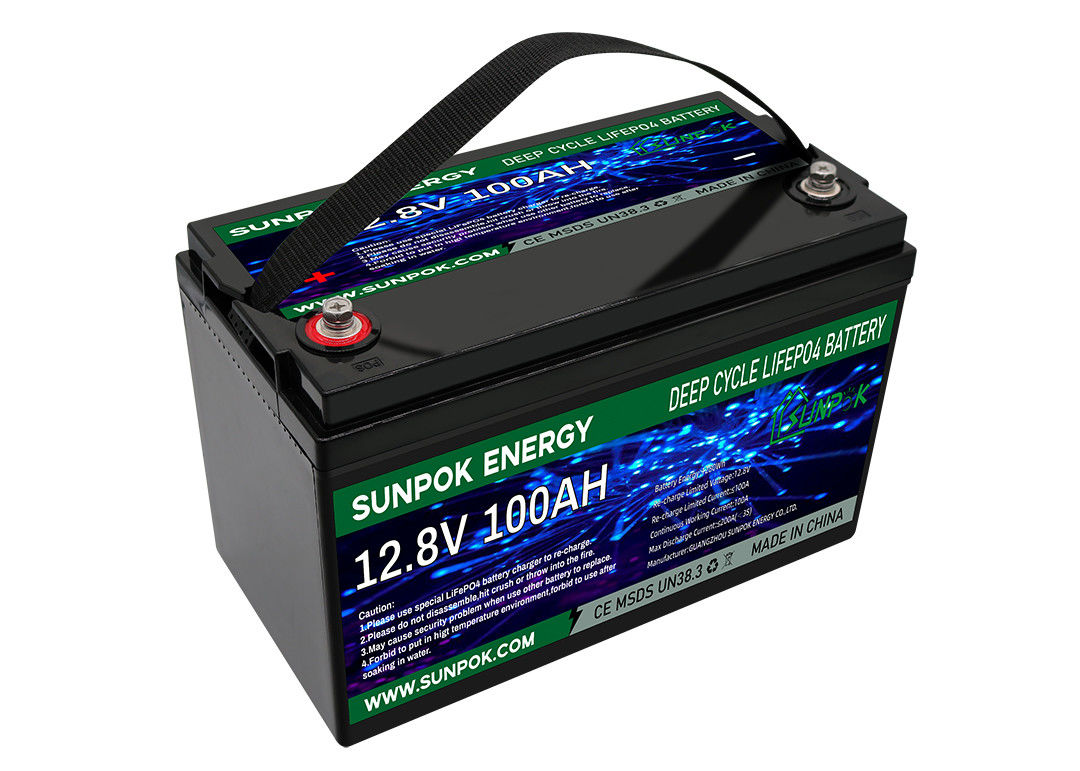 Bluetooth Modüllü RV İçin Hafif LiFePo4 12V 100Ah Derin Döngü Lityum Pil