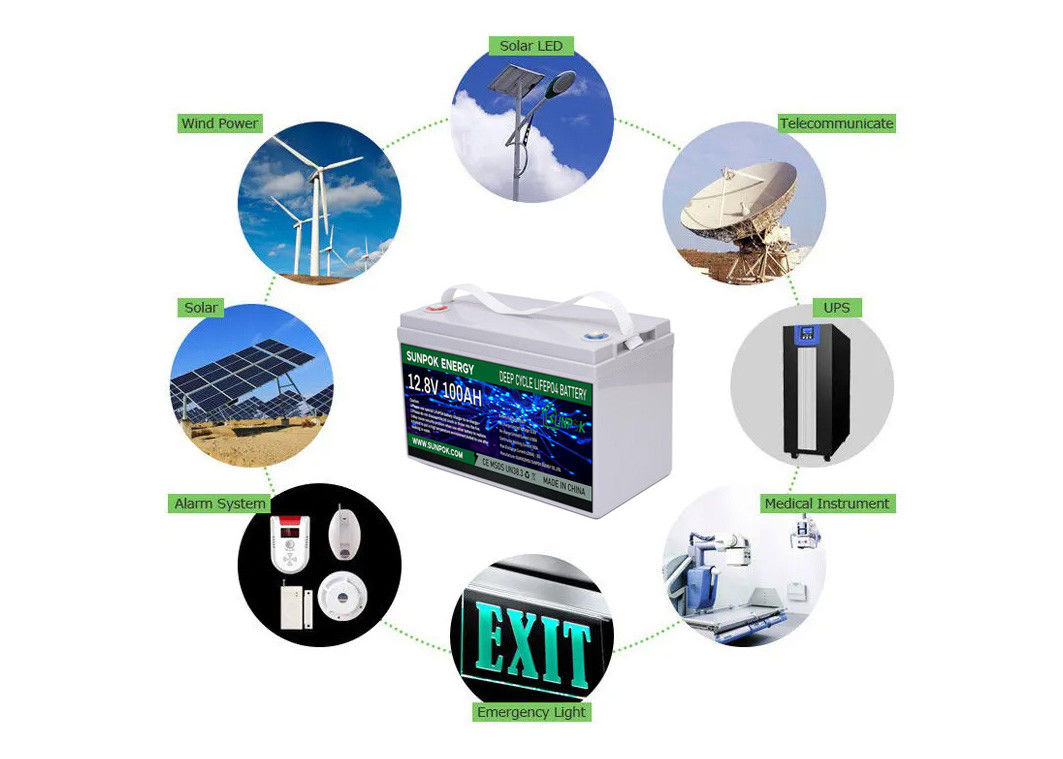 LiFePo4 Lityum İyon Derin Döngülü Pil 12v 24V 100ah 200ah Uzun Ömürlü Agm Jel Piller