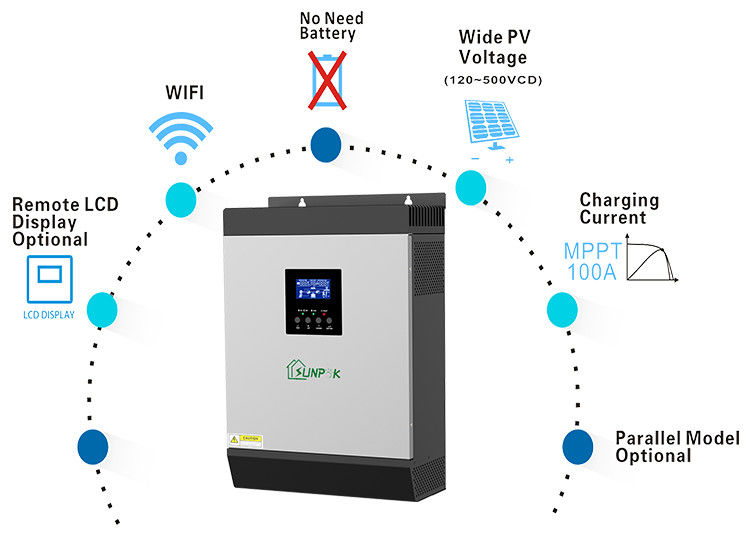 Off Grid Hibrit 3 Kw 5 Kw 10 Kw 15 Kw Tek Fazlı İnvertör Güneş Sistemi Kullanımı