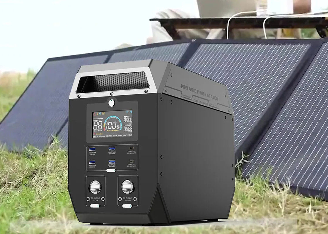 32V Lityum Taşınabilir Güç İstasyonu Açık Kamp 500w 2000W Güneş Jeneratörü