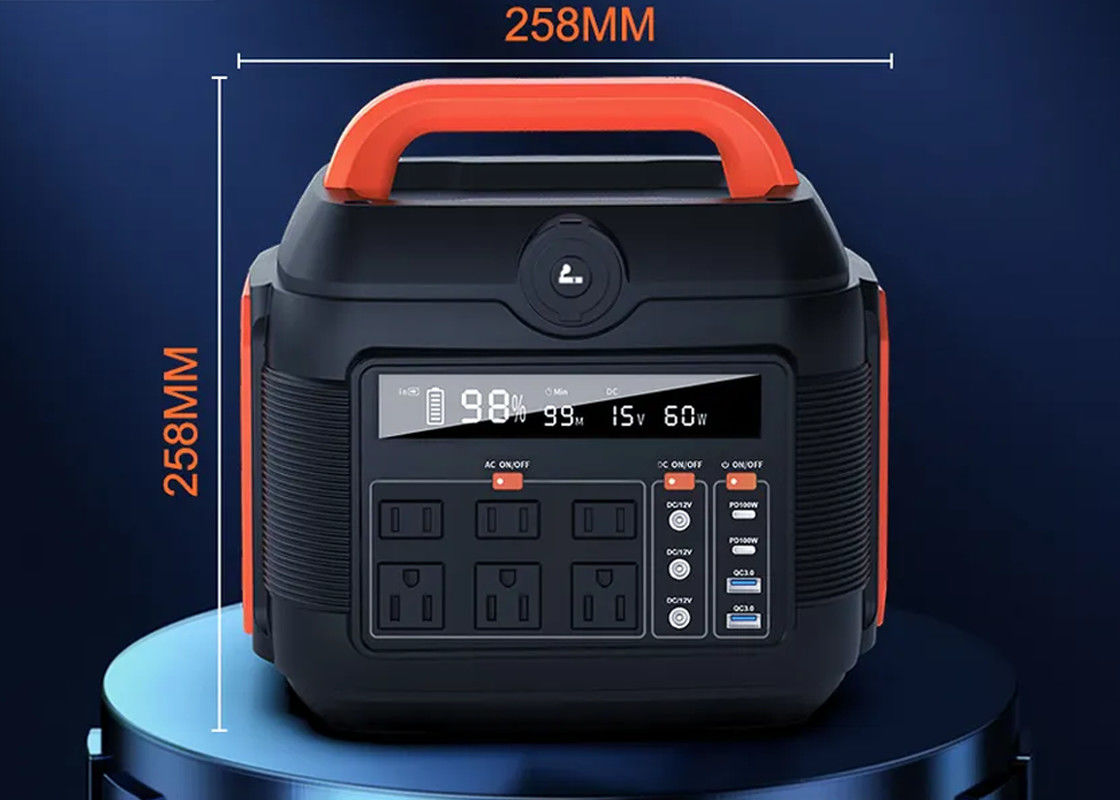 600w Taşınabilir Güç Kaynağı Dış Mekan 110/220v Ac Çıkış Şarj Edilebilir Pil Kampı