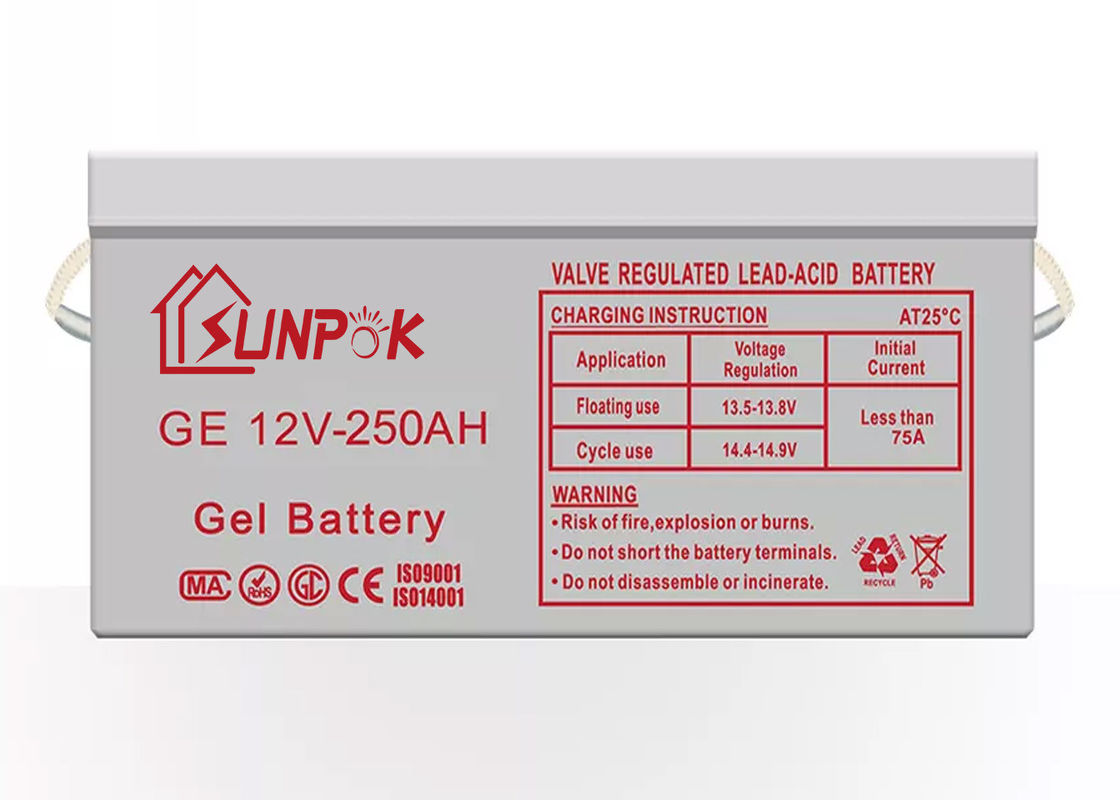 Subpok Şarj Edilebilir Derin Döngülü Güneş Jel Akü 12v 250ah 200ah 100ah Derin Döngü Jel Pil