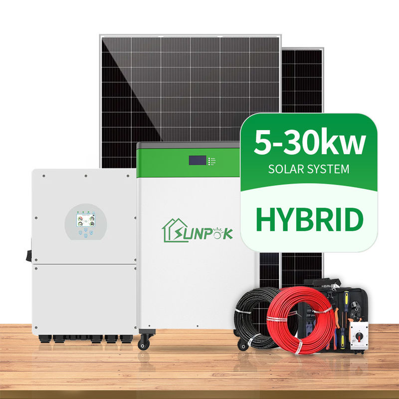 10Kw 15Kw 20KW güneş sistemi komple set 5000 W Açık Kapalı Izgara Güneş Sistemi