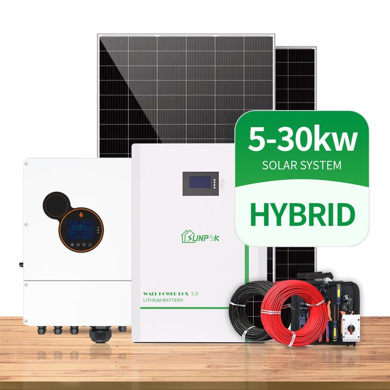 Panel Tamamlanmış Set ile 600W Hibrit Güneş Sistemi Kiti 3 Fazlı Güneş Jeneratörü