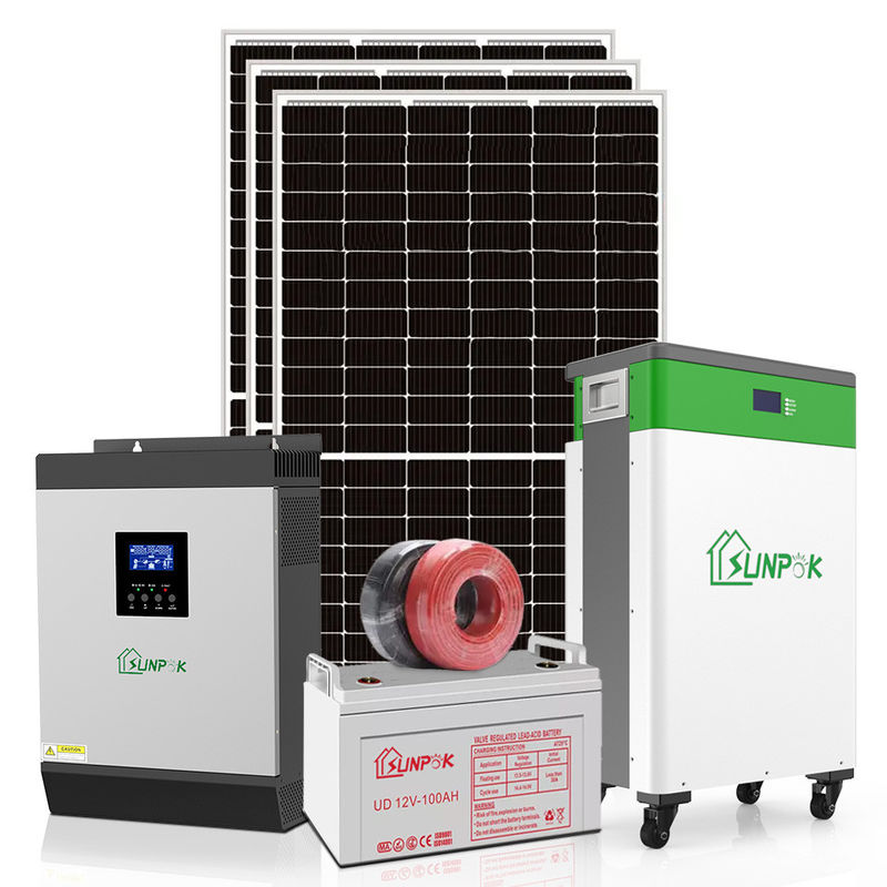 Sunpok ev güneş sistemi 10kw güneş enerjili evler 1KW 3KW 5KW 10KW konut güneş enerjisi kurulumu