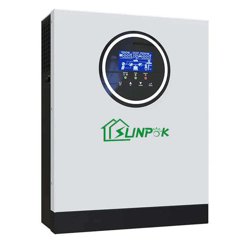 Sunpok 5kw 6kw 7kw On Grid Off Grid Solar Inverter Evde Kullanım Hibrid Off Grid Inverter
