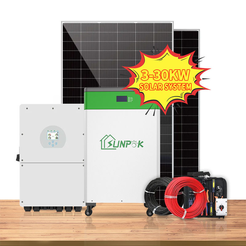 3KW Ev Güneş Enerjisi Sistemi Komple Set Lityum Pil Tipi