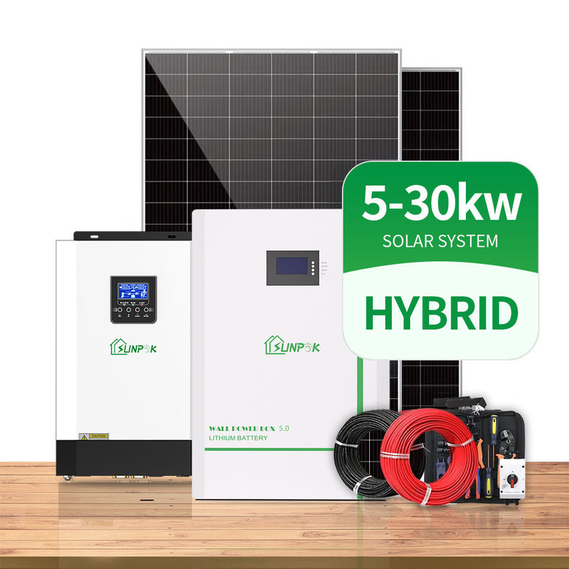 UN38.3 Güç Güneş Enerjisi Sistemi Tüm Siyah Güneş Paneli Komple Set Açık Izgara Ev 5KW 10KW 12KW 20KW 30KW