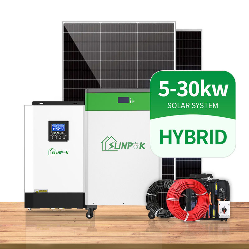AB 10kw 12kw için Konut Kapalı Izgara Hibrit Güneş Enerjisi Sistemi İnvertörü