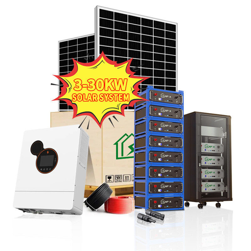 PERC Konut Güneş Enerjisi Sistemi 20Kw 30Kw 50Kw 100Kw 150Kw Güneş İnvertörü Hibrit Sistem