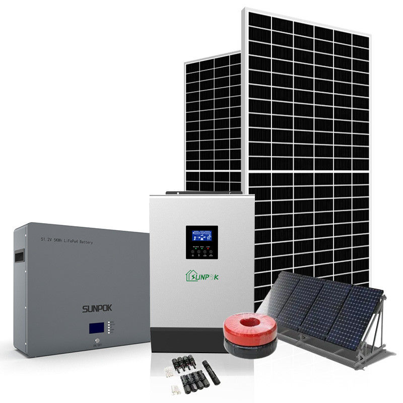 MSDS Güneş Enerjisi Pil Depolama Sistemi 3kw 5kw 6kw 8kw 10kw 24v Kapalı Izgara Güneş Sistemi