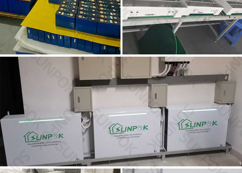 Beyaz Ev Güç Depolama Sistemleri 48V 100Ah 200Ah 5kwh 10kwh 20kwh Li Ion Pil Bankası