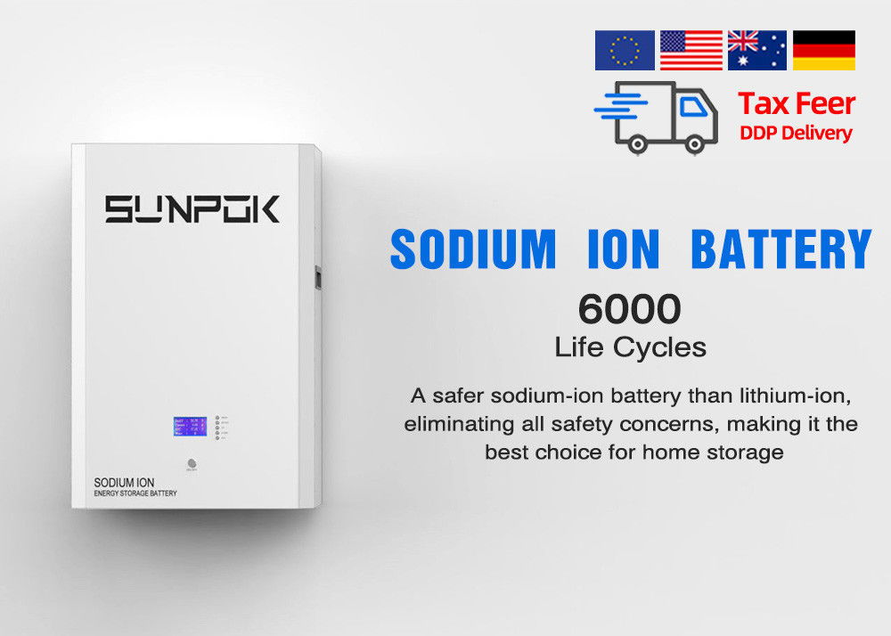IP21 100A Yüksek Güvenlik Sodyum İyon Pil -20 °C 60 °C Hayat Süresi 20 Yıl