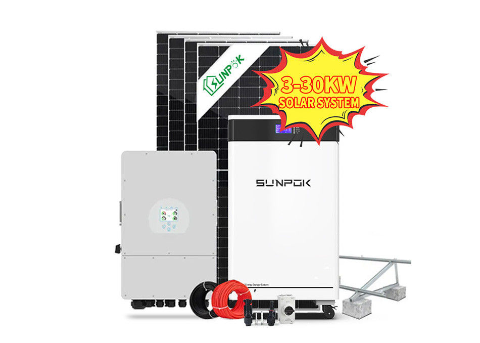 Güneş Enerjisi Sistemleri Şebeke dışı 5kva Güneş Hibrit Inverter Lityum İyon Pil Tipi