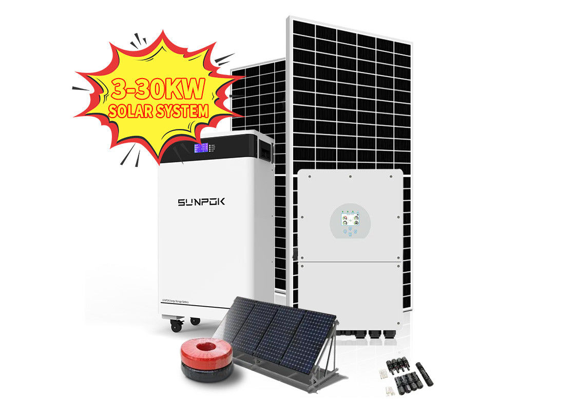 Lityum Pilli Güneş Enerjisi Sistemi 20kw 15kw 16kw 10kw Şebeke Açık Güneş Enerjisi Sistemi Güneş Enerjisi Depolama Sistemi