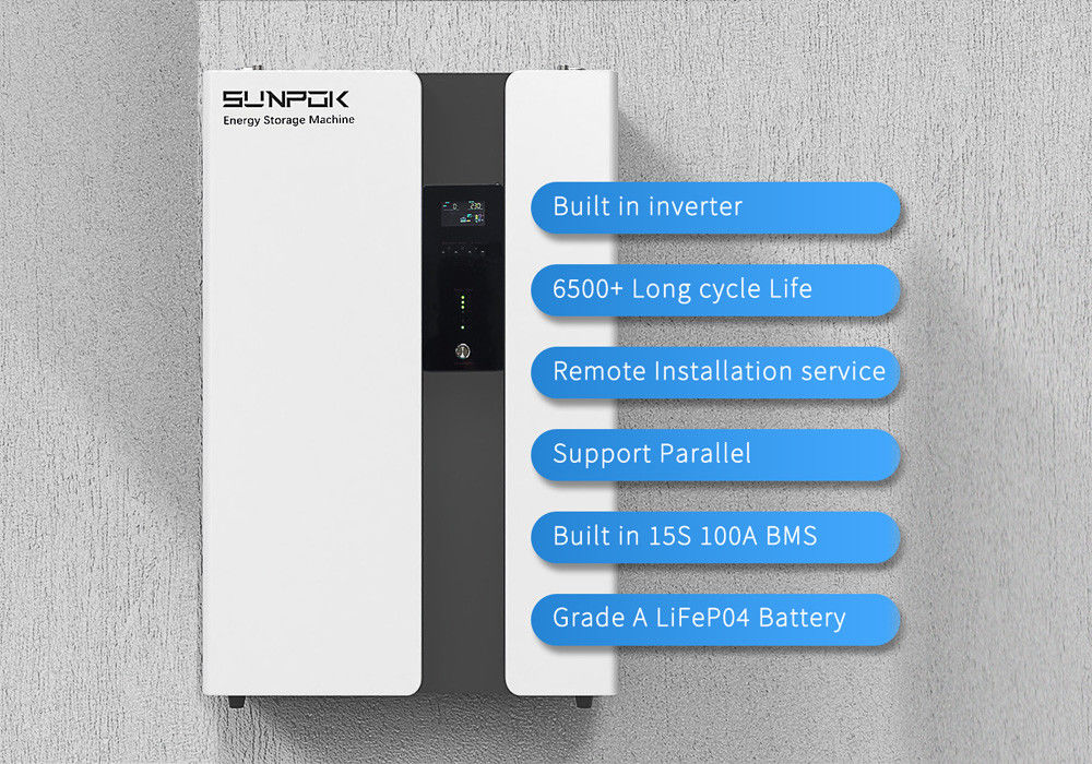 Off-Grid All-in-One Ess Eu Depo 5,12Kwh 50Ah 200Ah 100Ah 51.2V 5kw Inverter Bataryası
