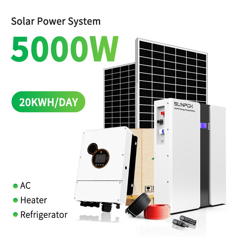 Güneş Sistemi Şebeke Kapalı 5KW 10KW 20KW Ticari Endüstriyel Ev Satılık Güneş Enerjisi Sistemi