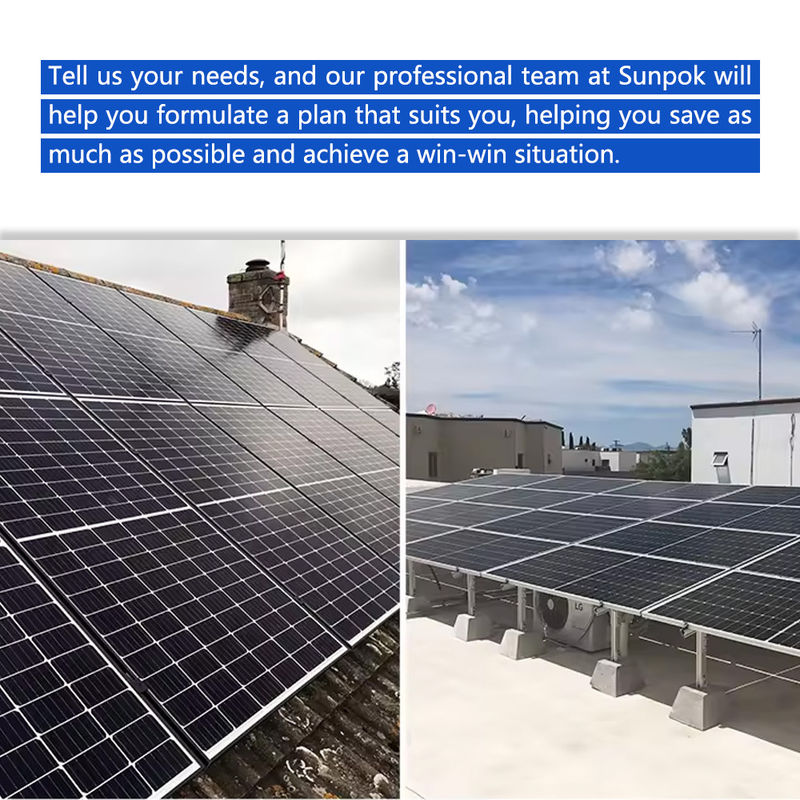 Güneş Enerjisi Sistemleri 3kw 5kw 10kw 12kw 15kw Hibrit Şebeke Kapalı Tam Güneş Panelleri Seti