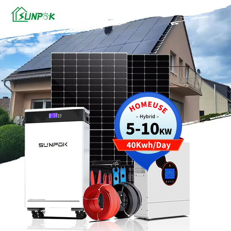 Ev Kullanımı Güneş Enerjisi Sistemi 5Kw 10Kw 30Kw Güneş Paneli Güç Sistemi