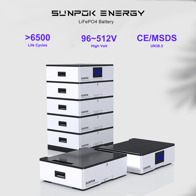 Yüklenebilir Modüler 51.2v 200ah Ev Güneş Sistemi 10kwh 20kwh 30kwh Enerji Depolama Pil