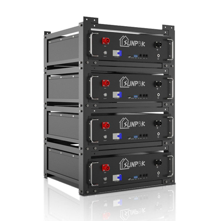 Rack Fosfat Pil Tipi Lityum Demir 48V 100AH Güneş Panelleri Ev Lityum İyon