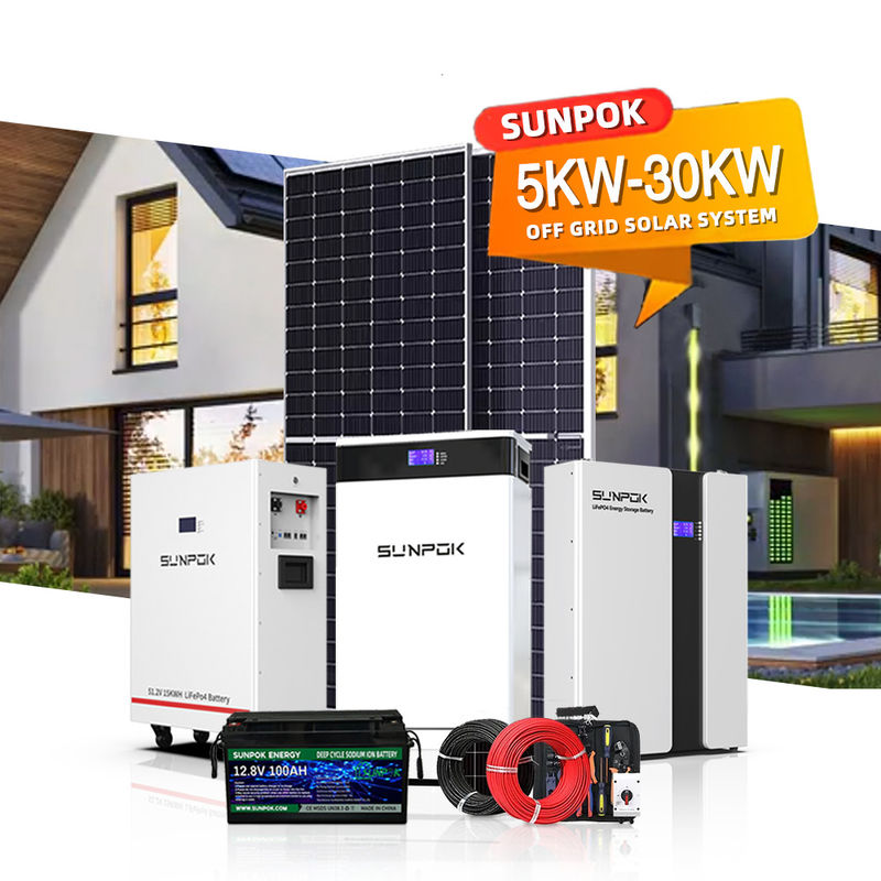 Hibrit Güneş Sistemi için 48V 100AH 120AH Güneş Bataryası 6KWH 12KWH 18KWH 24KWH 30KWH