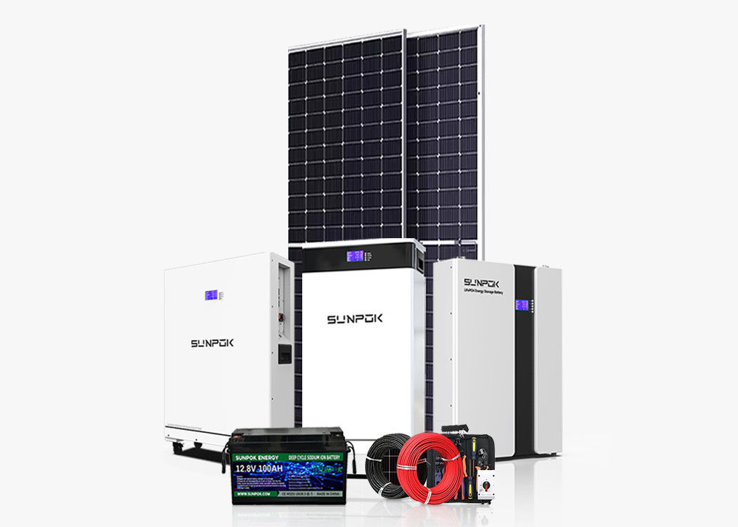 10kw Offgrid Güneş Enerjisi Sistemi Ev 5kw 20kw 30kw Güneş Enerjisi Depolama Sistemi