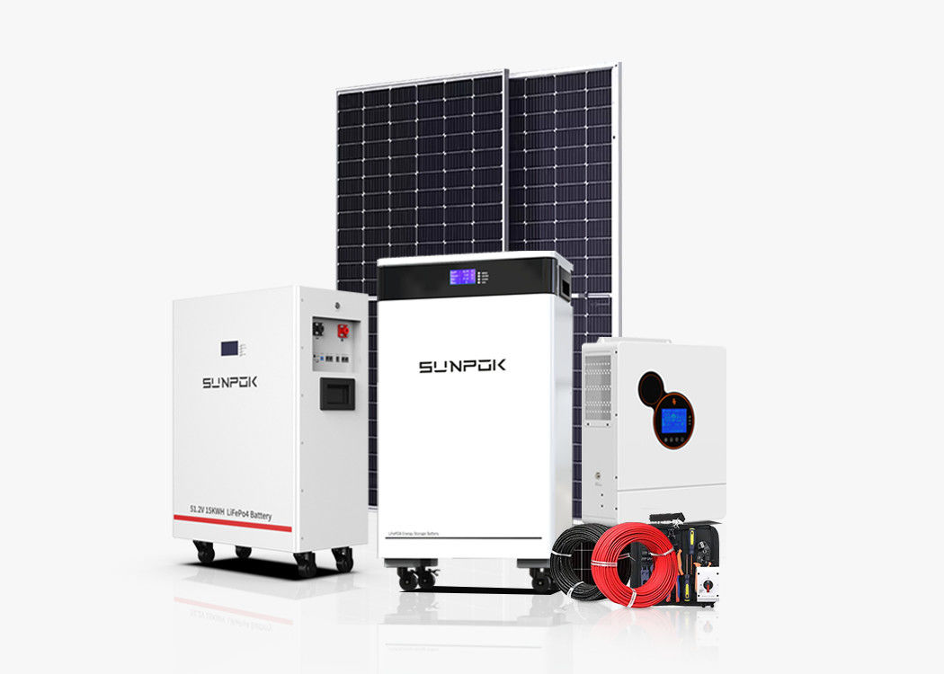 Ev Güneş Sistemi 30kw Tam 10kw 15kw Ters Sistemi Lityum Pil Endüstriyel Güneş Enerjisi