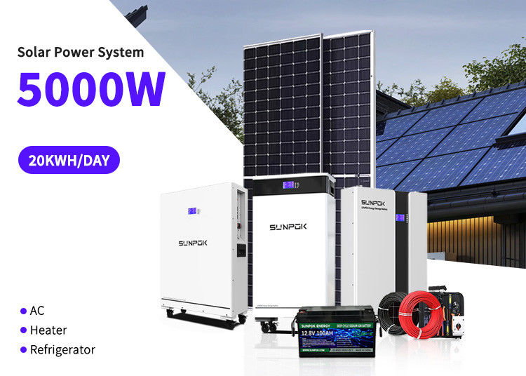 Güneş Enerjisi Sistemi Şebeke Kapalı 48v Lityum Pil 3kw 8kw 10 Kw Güneş Enerjisi Sistemi Kiti