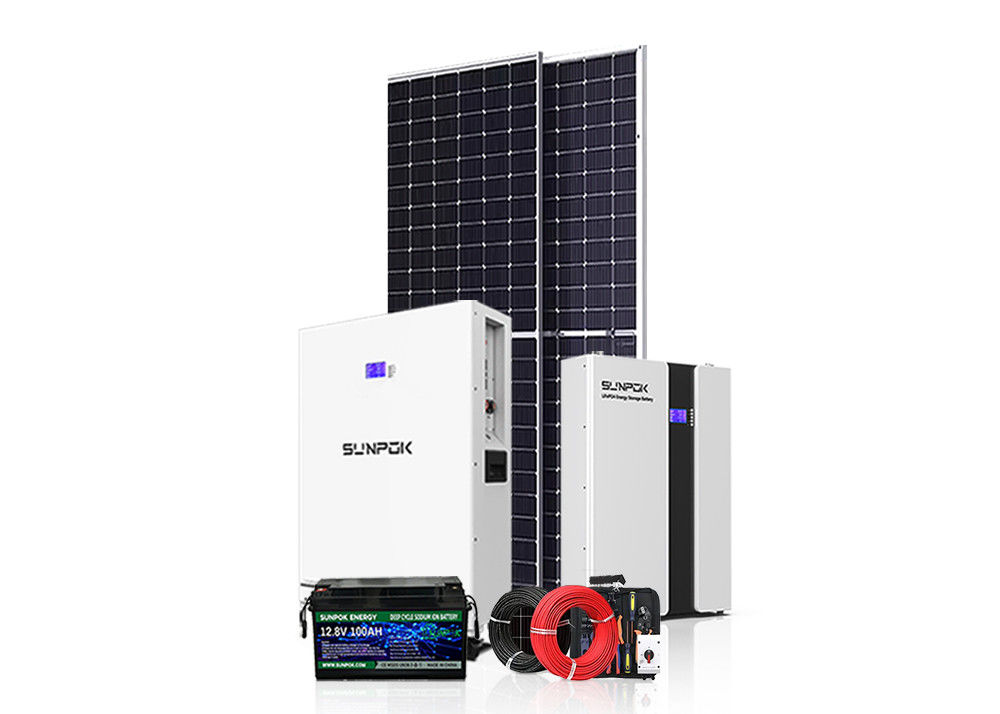 Hibrit Şebekeye Açık Şebeke Enerji Sistemi 3kw 15kw 30kw 50kw Güneş Enerjisi Sistemi