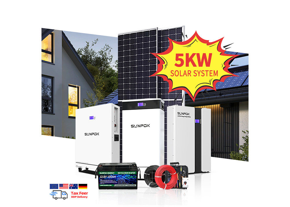 Evler için Güneş Enerjisi Sistemi 5 Kw 10kw 15kw Güneş Enerjisi Sistemi