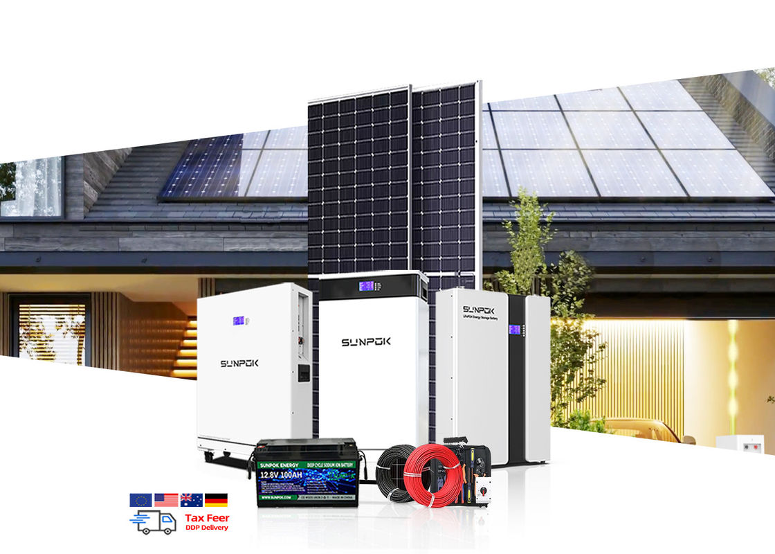 Hibrit Güneş Sistemi 6KW 8KW 10KW 15KW 20KW Güneş Enerjisi Sistemleri Tüm Seti Güneş Sistemi Kit Şebeke