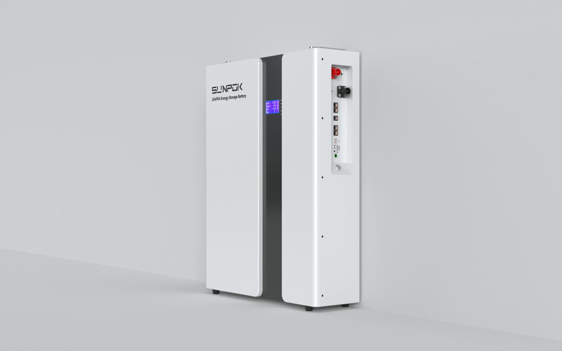 Sunpok ABD depo 48V lityum iyon bataryası 10KWH 51.2V 200Ah Güneş Sistemi Duvar