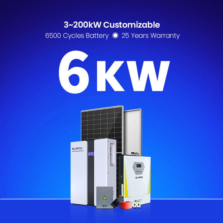 Tam Set 5KWH 3KWH 6KWH 8KW 10KW 10KWH 15KW Hibrit Güneş Enerjisi Gücü Depolama Sistemi Güneş Paneli