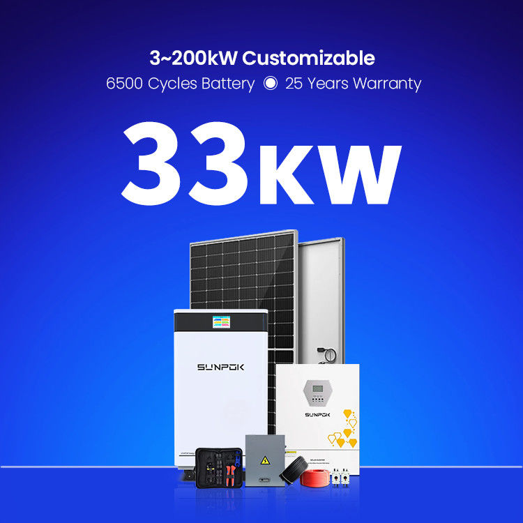 Şebeke dışı hibrit Güneş Enerjisi Depolama Sistemi 5KW 10KW 20KW 30KW 10KVA Depolama ile Şebeke dışı Güneş Enerjisi Sistemi