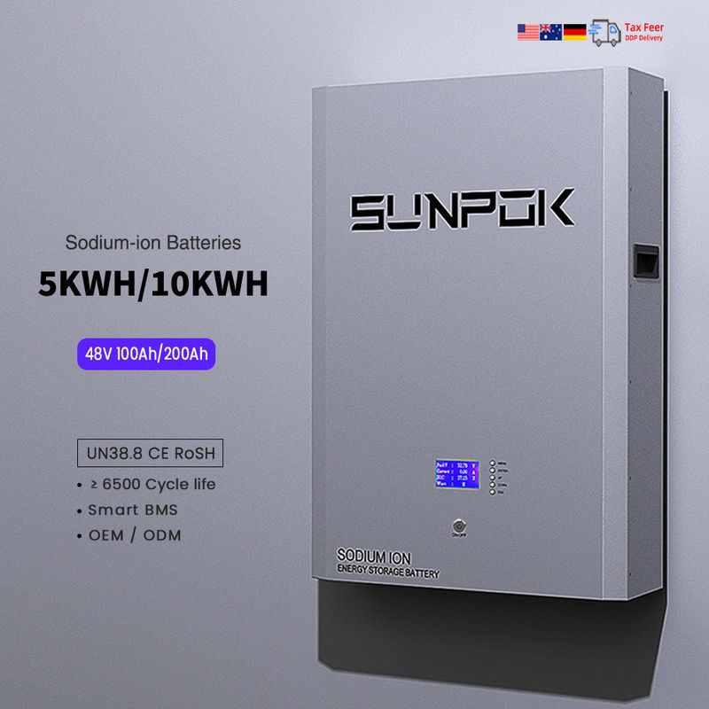 Sodyum Pil 48V Pil Enerji Depolama 5Kwh 48V 200Ah 100Ah Lifepo4 Duvarlı Sodyum İyon Pil Paketi