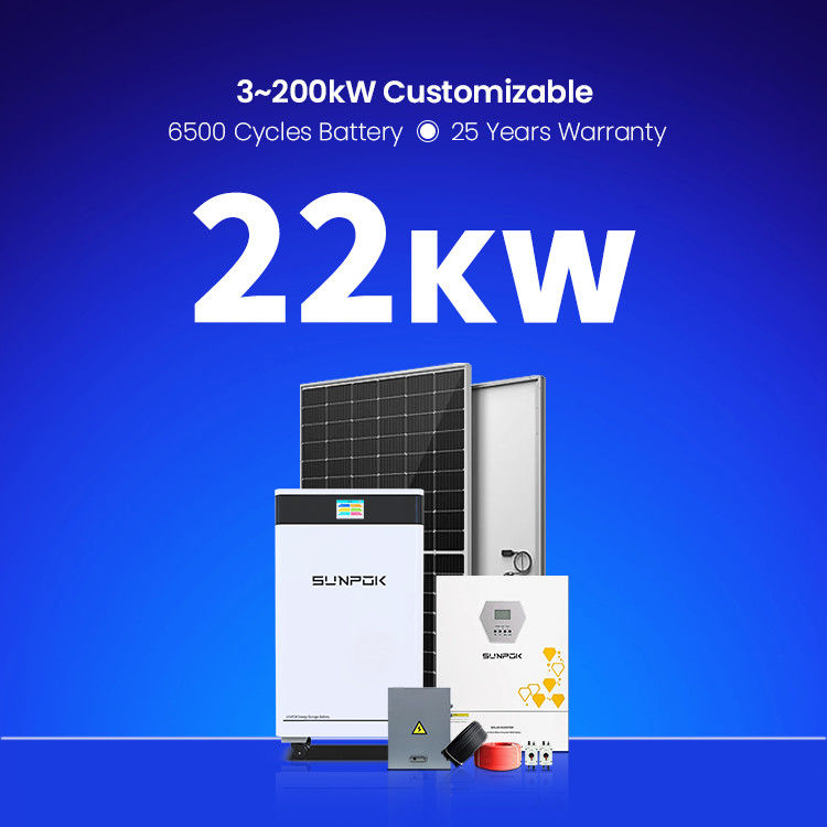 Tam 10KW Güneş Sistemi 3.5kw 6.2kw 11kw 22kw Güneş Paneli Kiti Hibrit Şebekeden Uzak Ev Güneş Enerjisi Sistemi