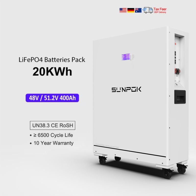 48V 400Ah Güneş Enerjisi Lityum Pil Paketi 20kwh Güneş Enerjisi Sistemi 48V 400Ah LiFePO4 Enerji Depolama Pili