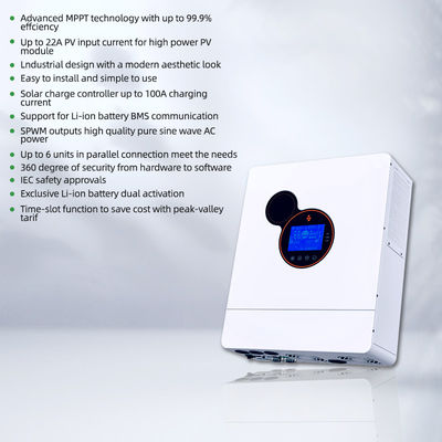 On Off Grid Hybrid Solar Power Inverter 6kw 120a Mppt 48v