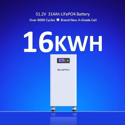 Solar Lifepo4 48V 300Ah Lithium Iron Phosphate Battery 51.2V 314Ah 15kw Lithium Ion Battery Pack for Solar Power