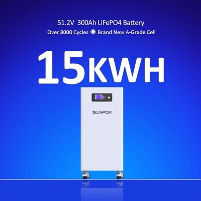 51.2V 15kwh Ev Enerji Depolama sistemi 51.2V 300Ah 15.36kwh Lifepo4 Lityum Pil Depolama sistemi