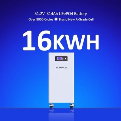Ev Enerji Depolama LiFePO4 Pil Paketi 51.2V 300Ah 15.36kwh Ev Enerji Depolama Sistemi Güneş Enerjisi Depolama Pil
