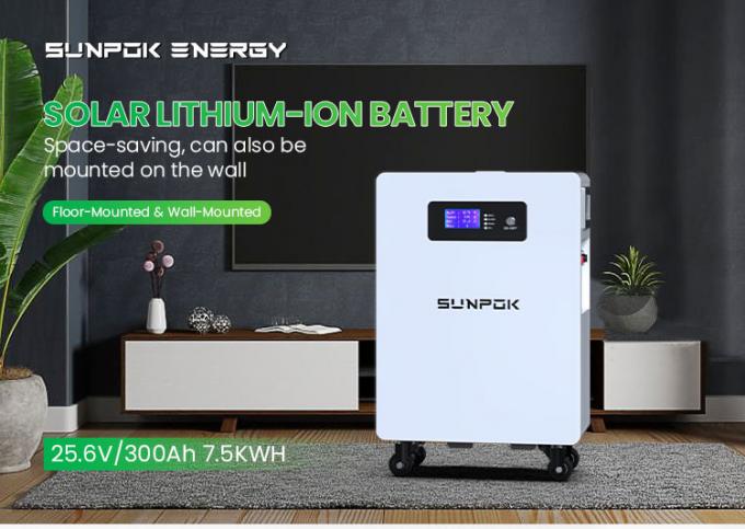2025 Yeni Tasarım 7.5Kwh Pil 24V 300 Pil Lityum İyon 300Ah Lityum Pil 300Ah Güneş Enerjisi Depolama Sistemleri 0